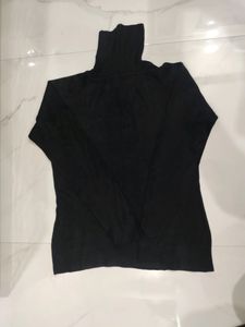 New Black Turtle Neck Sweatshirt