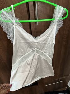White Satin Top