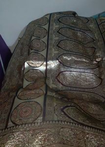 New pure silk heavy Bridal saree with blouse piece