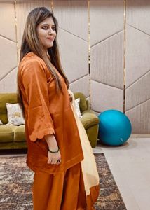 Farshi Salwar Suit With Organza Dupatta
