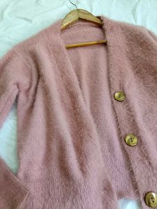 Fluffy Pink Cardigan