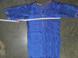 Blue Striped Kurti (Length -39&#34;, Bust- 40)
