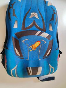 Blue Car Backpack/School Bag