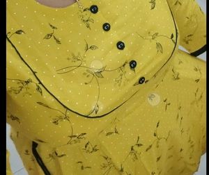 This Is Long Flared Yellow Kurta I Bought From Online Site..And It Is M In Size  And I Have Wron It Only One Or Two TimeAs It&#39;s Get Tight On Me That&#39;s why I M Selling This One