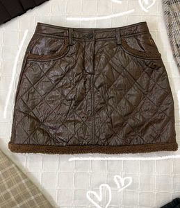 Leather Brown Skirt