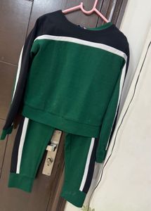 Stylish Green Tracksuit Set