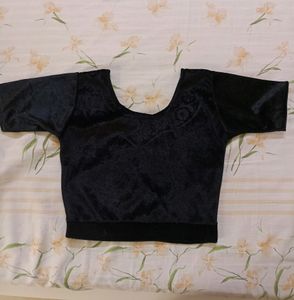 Black velvet blouse