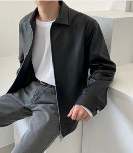 Iconic Stylish Zip Collar Black Leather Jacket 🧥