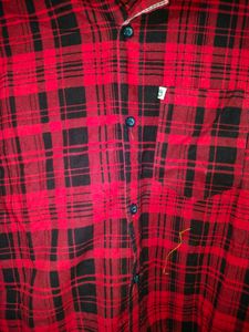 COMBO Red - Checked Shirt For Girls