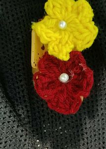 Handcrafted Floral Hair Clip crocheti