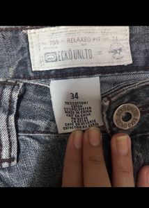 grey denim jeans