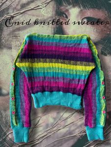 Vibrant Striped Knit Sweater