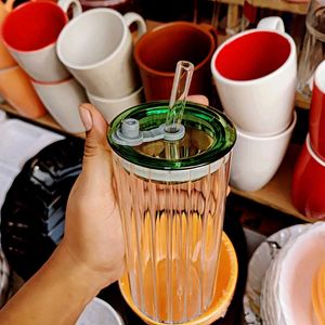 Glass Tumbler With Straw