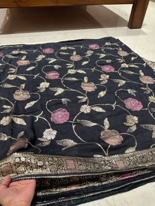 Black Georgette Saree