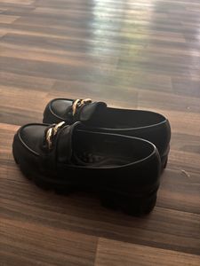 Black Loafers Size 37 Euro