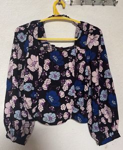 Floral Print Long Sleeve Top