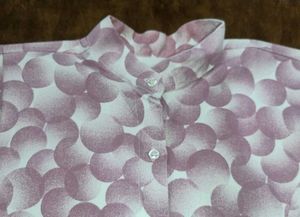 Patterned Long Sleeve Button Down