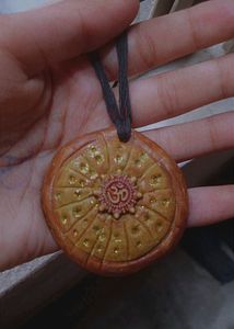 Om Clay Pendent