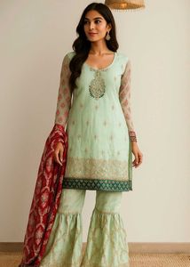 Mint Green Gharara Suit