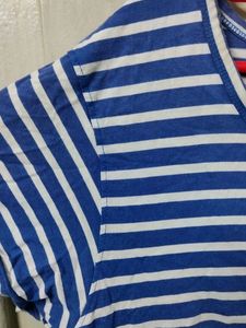 Blue White Stripped Night Dress