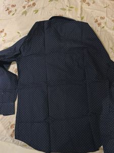 Park Avenue Navy Dot Shirt - Slim Fit