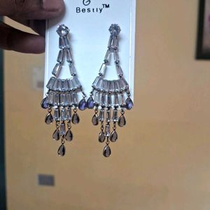 Crystal Cascade Glam Earrings