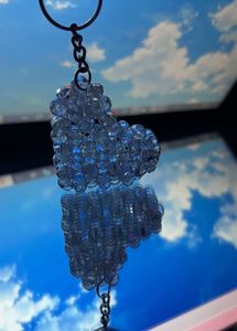 Heart Beaded Keychain
