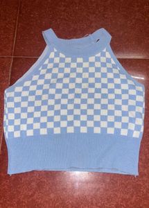 Checkered Halter Top