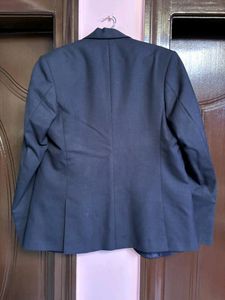 Navy Blue Formal Coat With 2 Pants Set