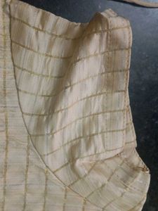 Beige Hand Stitched Kurta With Back Thread