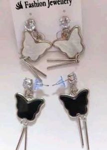 Butterfly Glow Earings 🖤🤍