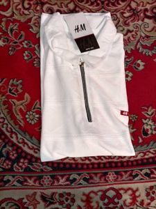 H&amp;M White Cropped Jacket