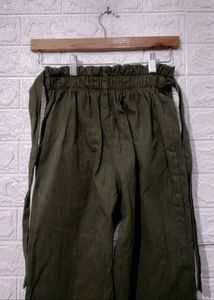 Max Women Olive Cotton Pant | Waist 26 | Hip 30
