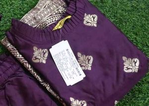 Maroon Embroidered 3-Piece Suit