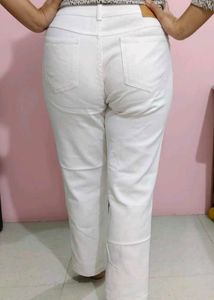 White Straight Leg Pants