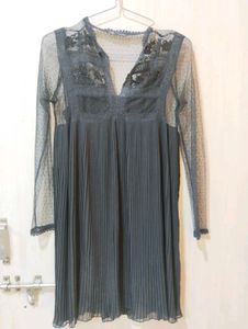 Sheer Sleeve Lace Dress