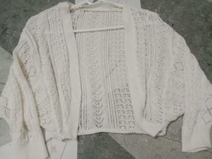 Cropped Knit Cardigan