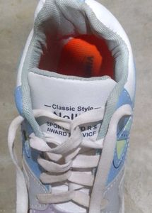 White athletic shoes