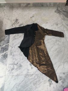 Golden indo-western top