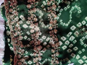 Green Bandhani Saree