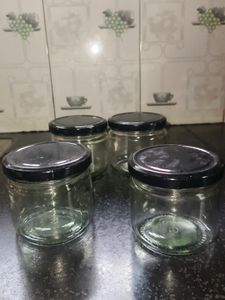 GLASS BOTTLES 4 PIECE