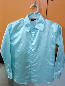 Blue Satin Shirt