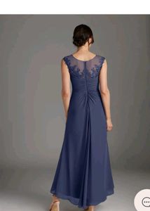 Elegant imported Navy Blue Maxi Dres
