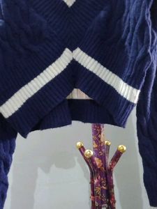 Navy V-Neck Sweater