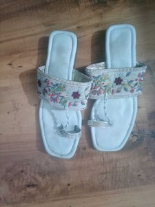 Floral Embroidered Flats