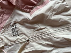 Pink &amp; White Hooded Jacket