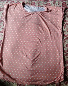 Peach Polka Dot Top