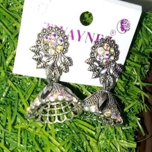 Silver Jhumka Earrings