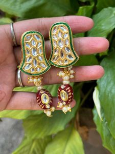 Hand Made Kundan Earrings