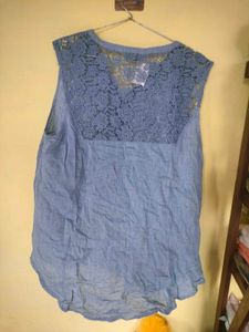 sky blue top